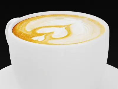 Cup Of Coffee Low-poly 3D model