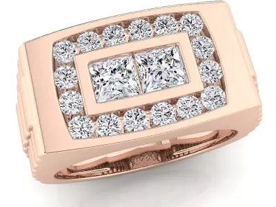 Small fancy mans ring 3D print model