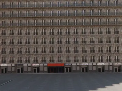 SuperBuilding V 1 Geometry Nodes Building Generator 3D model