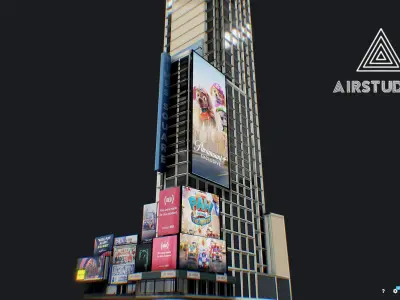 Times Square Building Low-poly 3D model