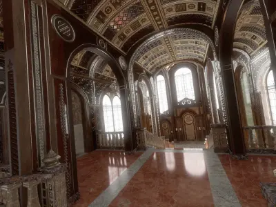  Conceptual Castle interiors Low Poly PBR Parts 1,2,3 