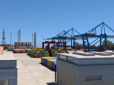 3D  Cargo Dockyard 3D model