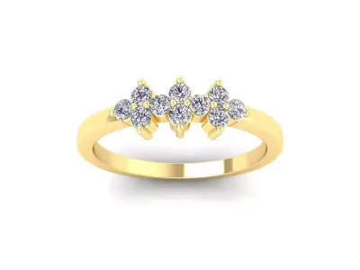 Light Weight Engagement Ring 3d Model and Render  3D print model