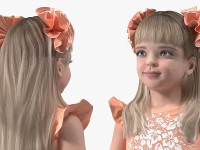  Girl Child with Holiday Accessories Collection 