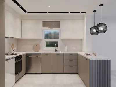 Mutfak sahnesi 3d max 2023 corona 12 render 3D model