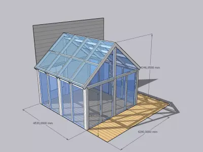 Winter garden 3D model 2