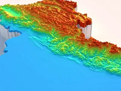 India Terrain Country 3D model
