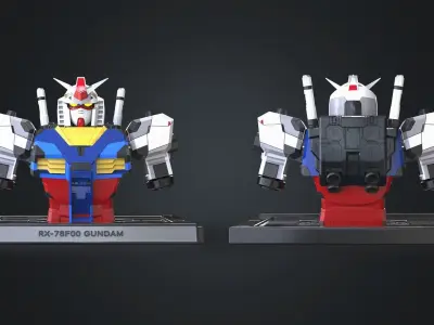GUNDAM BUST RX-78F00 3D print model 3D print model