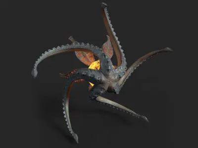Flying Monster Low-poly 3D model