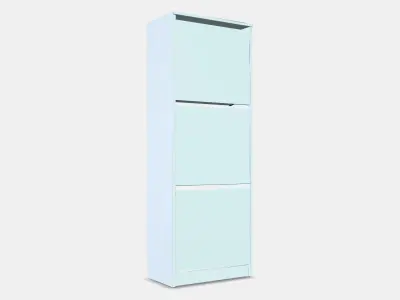 BISSA Shoe cabinet with 3 compartments Low-poly 3D model