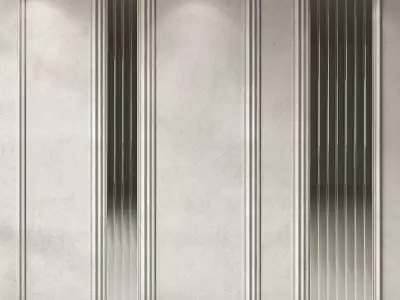 Decorative wall finishes composition Moldings and Mirrors 3D model