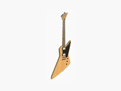 Electric Guitar F09 Light Wood - Music Instrument Design Low-poly 3D model