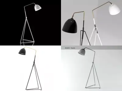 Lean floor lamp 3D model