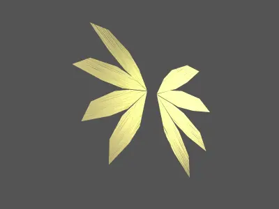 Low Poly Wings v3 009 Free low-poly 3D model