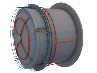 Grain Storage Bins Collection 3D model