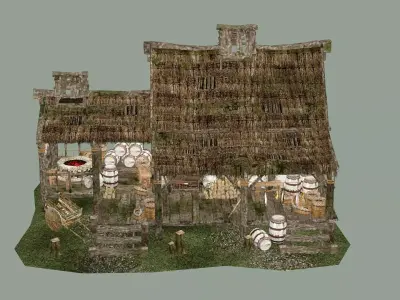 Medieval Small House By Dante 3D Model Low-poly 3D model