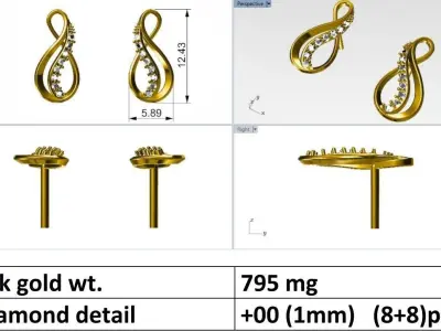 knot earring  3D print model