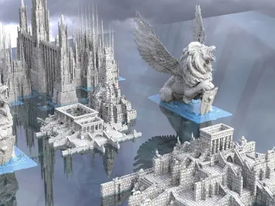 Future City Fantasy Utopia 3D model