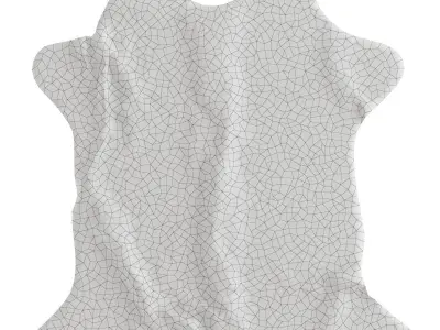 Cowhide Rug Zebra 3D model