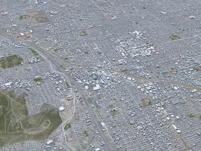 Tucson City Arizona USA Low-poly 3D model