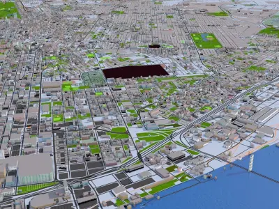 St Louis City USA 2021 Low-poly 3D model