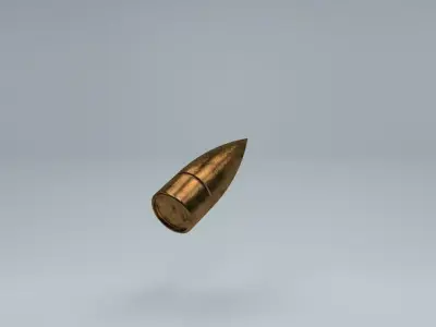 Bullet with lighting Low-poly 3D model