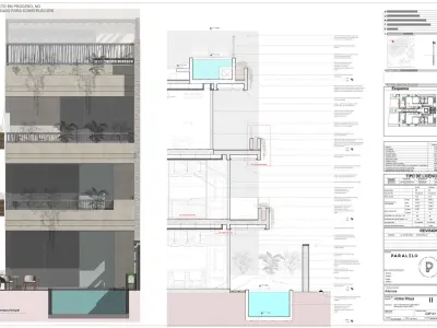 Edificio residencial en la playa Low-poly 3D model