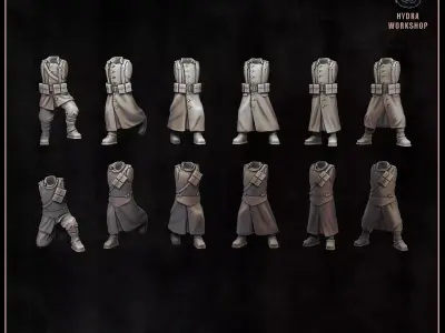 Gasmask team bodyes 3D print model