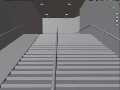 subway corridor Free low-poly 3D model