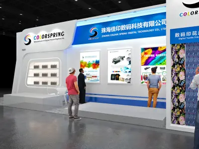 Booth Exhibition Stand Stall 12x3m Height 440cm 2 Open 3D model 3D model