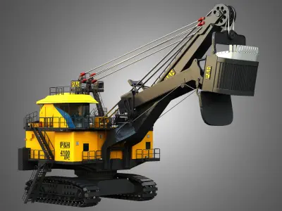 4100XPC Mining Electric Rope Shovel 3D model