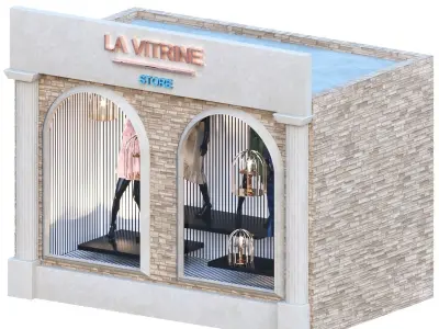 store-03 shop window for la vissine 3D model