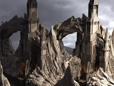 Vlad Ocean Fortress Kitbash  3D model