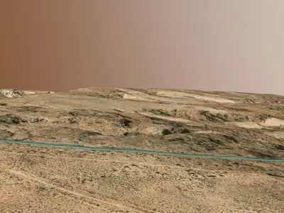 Desert Terrain Surface Landscape Environment PBR 19 Low-poly 3D model