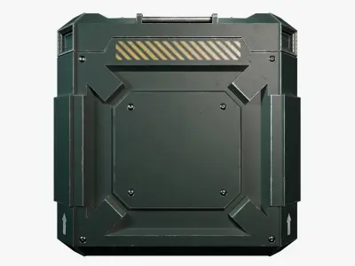 Sci-Fi Crate Low-poly 3D model