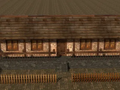 Medieval house thirteen 2 Low-poly 3D model
