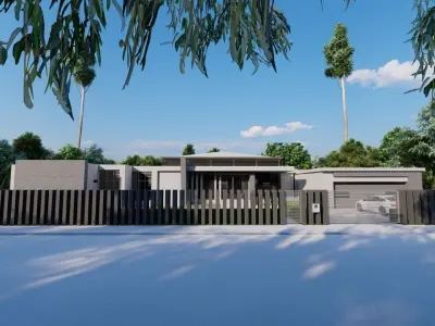 Casa Scene-villa-modern house 3D model 73