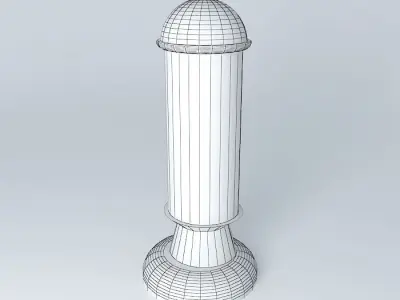 Large art deco architectural lantern Free 3D model
