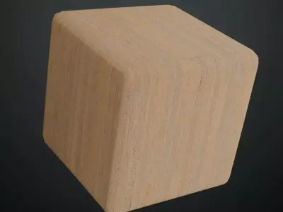 Natural Light-Stained Vertical Parquet PBR Texture