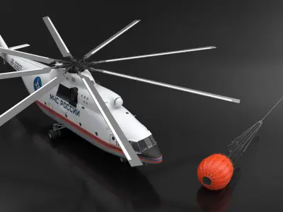  Russian EMERCOM Helicopter Mi-26 with Bambi Bucket 