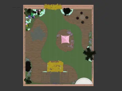 Layout of playing area of roof 3D model