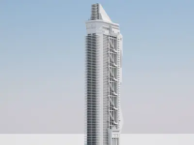Futuristic Buildings Pack 3D model
