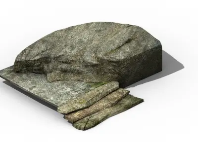 Explore the mountains - Stone ladder 01 3D model