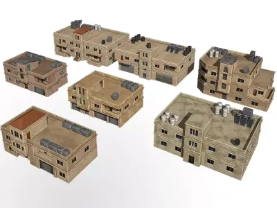 middle east buildings 4 3D model