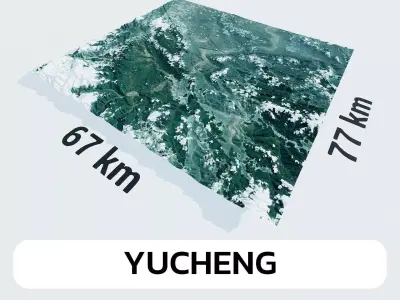 Yucheng China City Landscape 3D Model 3D model