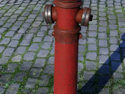Fire Hydrant 50s German style 3D model