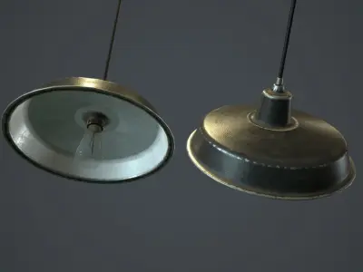 Hanging Lamp PBR Game Ready Low-poly 3D model