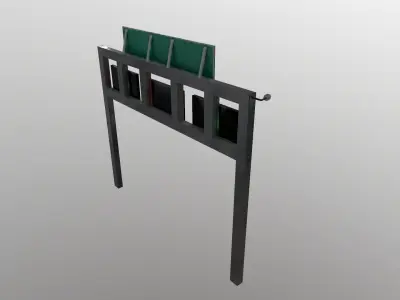  Big Traffic Sign Low-poly 3D model