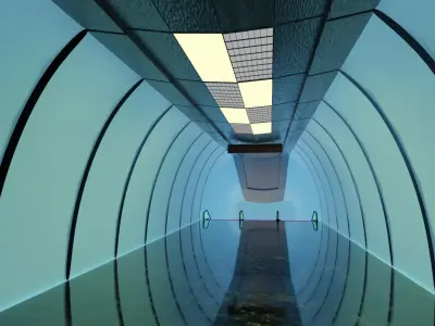 underground corridor 3D model