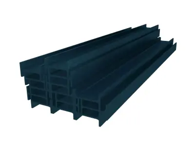 Stacked I Beam v1 002 Low-poly 3D model